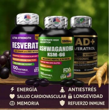 COMBO 1 NAD+1 ASHWAGANDHA+1 RESVERATROL