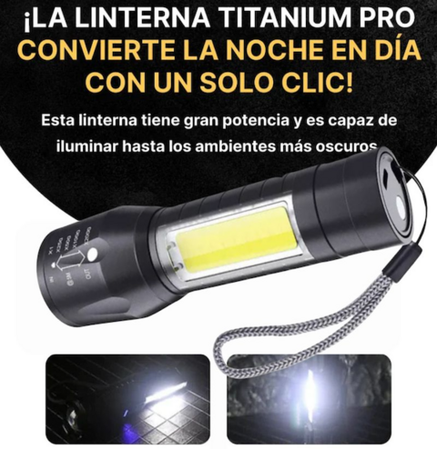 Linterna 2 en 1 Titanium PRO